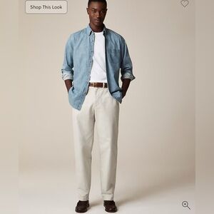 J. Crew Men's Classic Chino Pants in Stone, Size 32x32 NWT